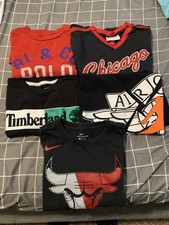 Boys T Shirt Lot Of 5 Youth Medium Tees Jordan Nike Polo