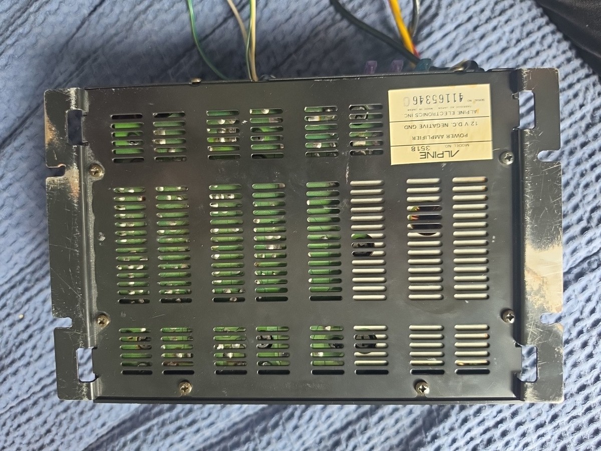 Vintage Alpine 3518 Amp Old School 2 Channel Car Amplifier Japan