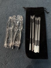 8 Lobster Picks And Pair Of Shell Crackers In Velvet Bag