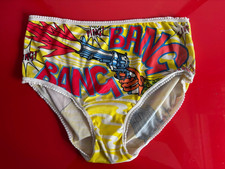 Vintage Granny Panties Polyester Pop Art Graphics Made in USA Super Silky