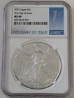 2025 EAGLE S$1 FIRST DAY OF ISSUE NGC MS69 SILVER COIN SKU 8337322-007
