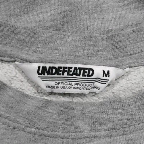 UNDEFEATED UNDFTD 5-STRIKES LOGO Crewneck Sweatshirt Heather Gray Grey Black M - Image 3 of 4