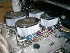 Quad Weber Idf Carburetors Air Cleaners Filters For V8 Tri-power Vw 3.5 Tall
