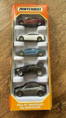 Matchbox Set 20 Jahre Tesla Model S 3 X Y und Roadster OVP unbespielt
