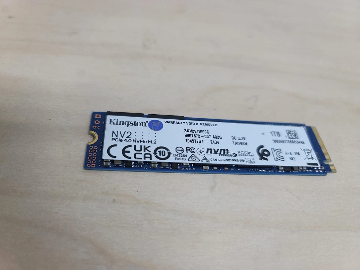 Kingston NV2 1TB M.2 NVMe Internal SSD (SNV2S/1000G) for sale
