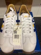 adidas Gazelle Golf Spikeless Trainers UK 9 White/Blue/Yellow JR6700