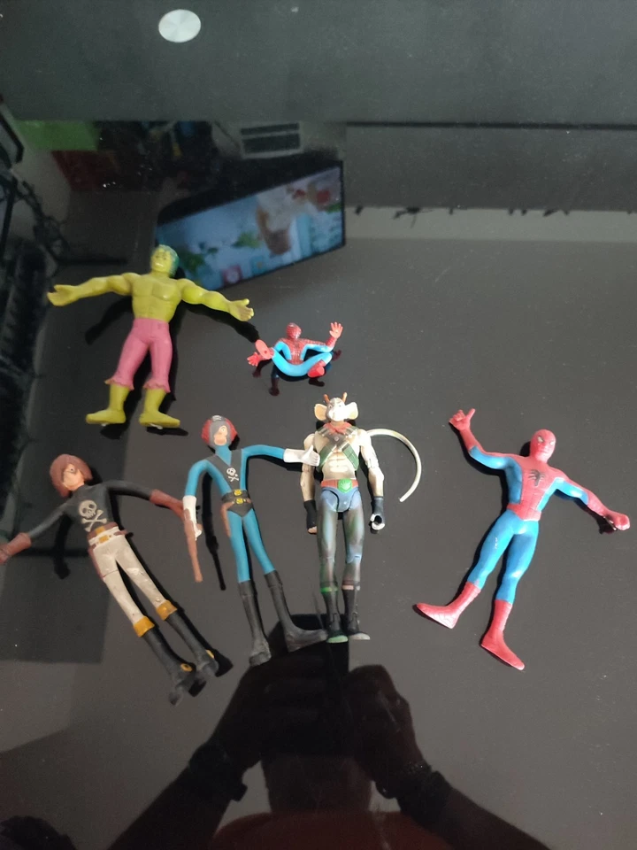 lotto action figure In Gomma e Plastica Vintage Molto Belli Come Ricordi - Immagine 2 di 4