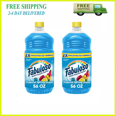 #ad 2pk Fabuloso Multi Purpose Floor Cleaner Tropical Spring 2x Concentrated 56fl oz $11.99