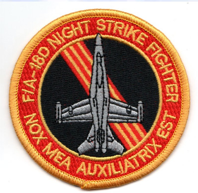 3'' MARINE CORPS VMFA(AW)-224 SQUADRON NOX MEA AUX AIRCRAFT EMBROIDERED PATCH
