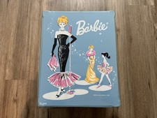 Vintage 1962 Barbie Doll Baby Blue Double Carrying Case Wardrobe W/ Boxes