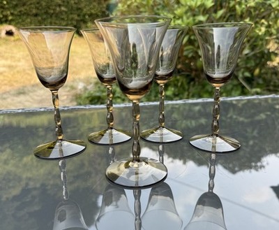 Vintage Orrefors Gläser Astrid Simon Gate Sherry um 1923 Art Deco - 5er Set