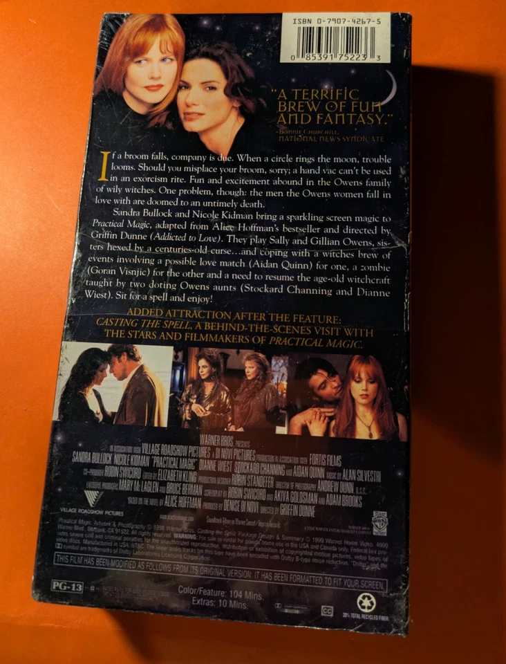 Practical Magic VHS 1999 Sandra Bullock Nicole Kidman Sealed New Very RARE! - Image 2 of 2