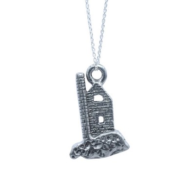 10th Anniversary Tin Pendant Cornish Mining Engine House Pendant/Necklace.