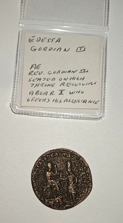 Ancient bronze coin from Rome c239 242 Edessa Gordian III