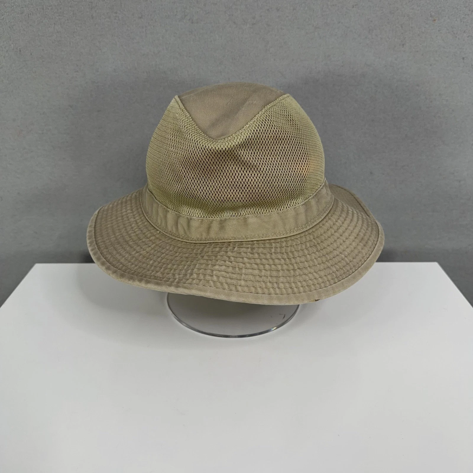 Dorfman Pacific Co Hat Boonie Mens Large Beige Mesh Wide Brim Outdoor Hiking