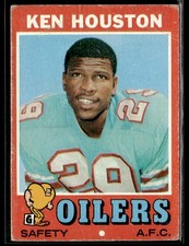 1971 Topps Ken Houston #113 HOF Rookie Card RC POOR. rookie card picture
