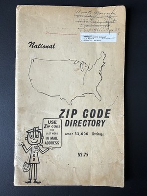 National Zip Code Directory Vintage 1966