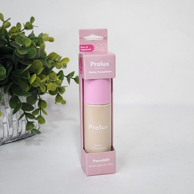 Prolux Cosmetics Matte Foundation Porcelain Shade - 1.35 fl oz / 40 mL - New