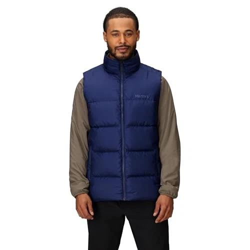 MARMOT MEN'S GUIDES DOWN PUFFER VEST MEN LARGE - ARCTIC NAVY