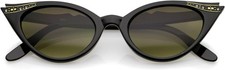 50s Vintage Cat Eye Sunglasses for Women UV400 Embellished with Rhinestones, ...