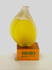 RARITÄT: KENZO D’ÉTÉ GROSSFACTICE 39cm - 4,7kg- MASSIV GLAS auf ECHTHOLZ-SOCKEL