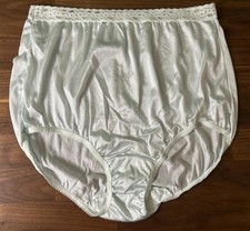 Vtg Warner's Perfect Measure Sz 8 Blue Nylon Full-Cut Panties XL Second Skin