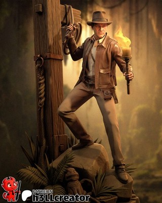 Indiana Jones and the great Circle, Harrison Ford, Figur, 3D Druck, UNBEMALT