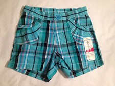 NEW Jumping Beans Girls Blue Plaid Shorts Size 5