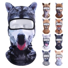 3D Animal Balaclava Bicycle Cycling Ski Warmer Hats Party Cat Dog Full Face Mask
