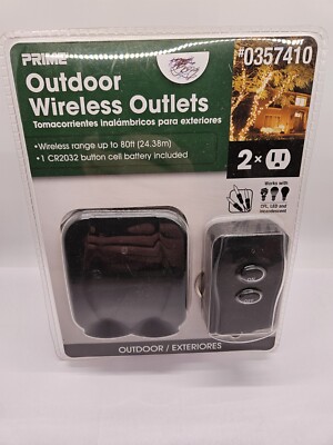 Prime Outdoor Wireless Remote Outlet Outdoor Lighting & Decor #0357410  New