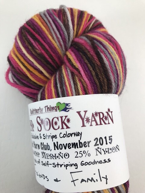 Knitterly Things Vesper Thick Sock Yarn Self Striping Exclusive Club 2015