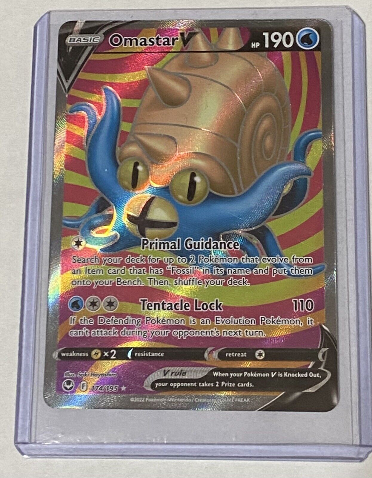 Carta Pokémon Original Omastar V Tempestade Prateada