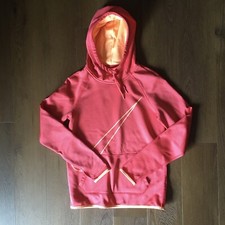 Nike Dri Fit Big Swoosh Hoodie Womens Size XS Sweatshirt Salmon Orange Fall