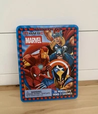 Magnetic Marvel Super Heroes 35 Magnets Toy Set 2 Scenes Fun Collectors Edition