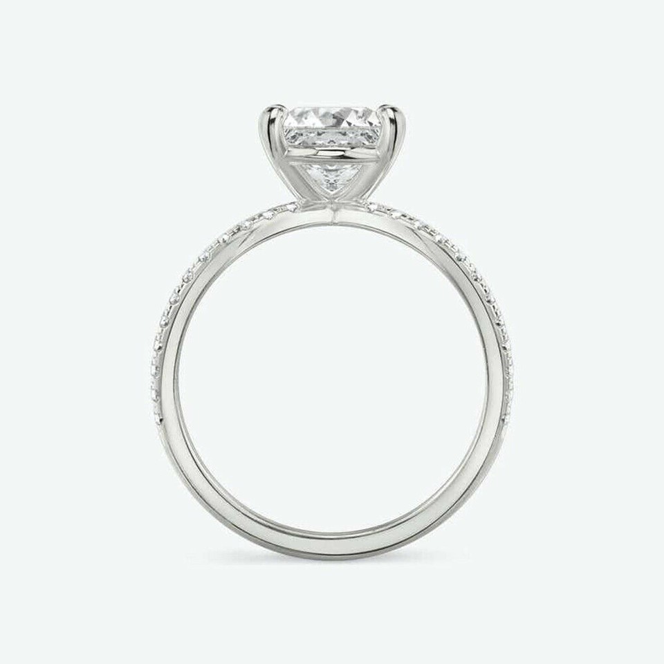 Platinum Wedding Ring Princess Cut 1.70 Carat Real Diamond Solitaire