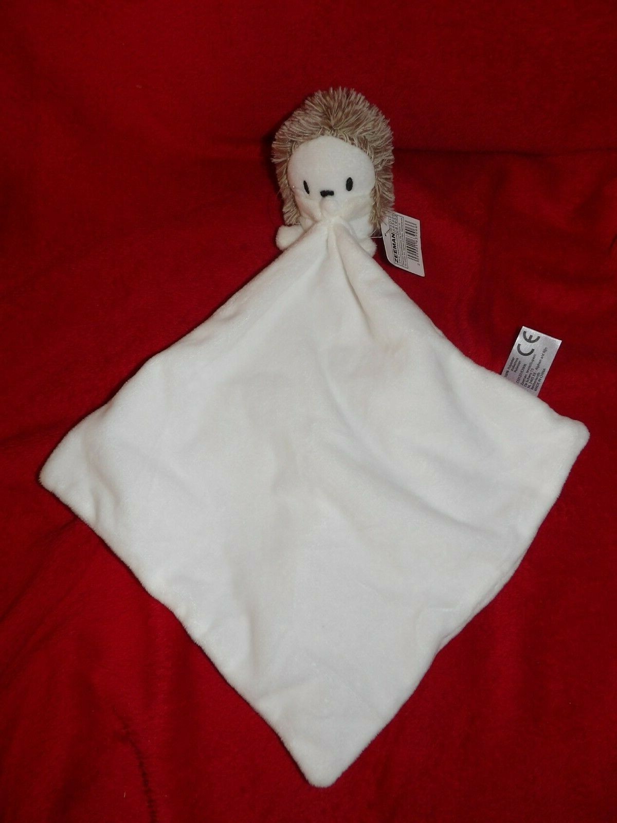 Doudou mouchoir hérisson ZEEMAN beige et blanc, le premier ami de bébé