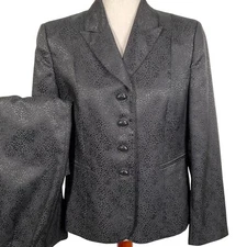 Suit Studio Skirt Suit Women 12P Black Shimmer Texture Party Classic Formal