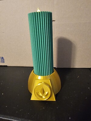 Power Rangers Green Candle Tea Light With Gold Base Prop Display