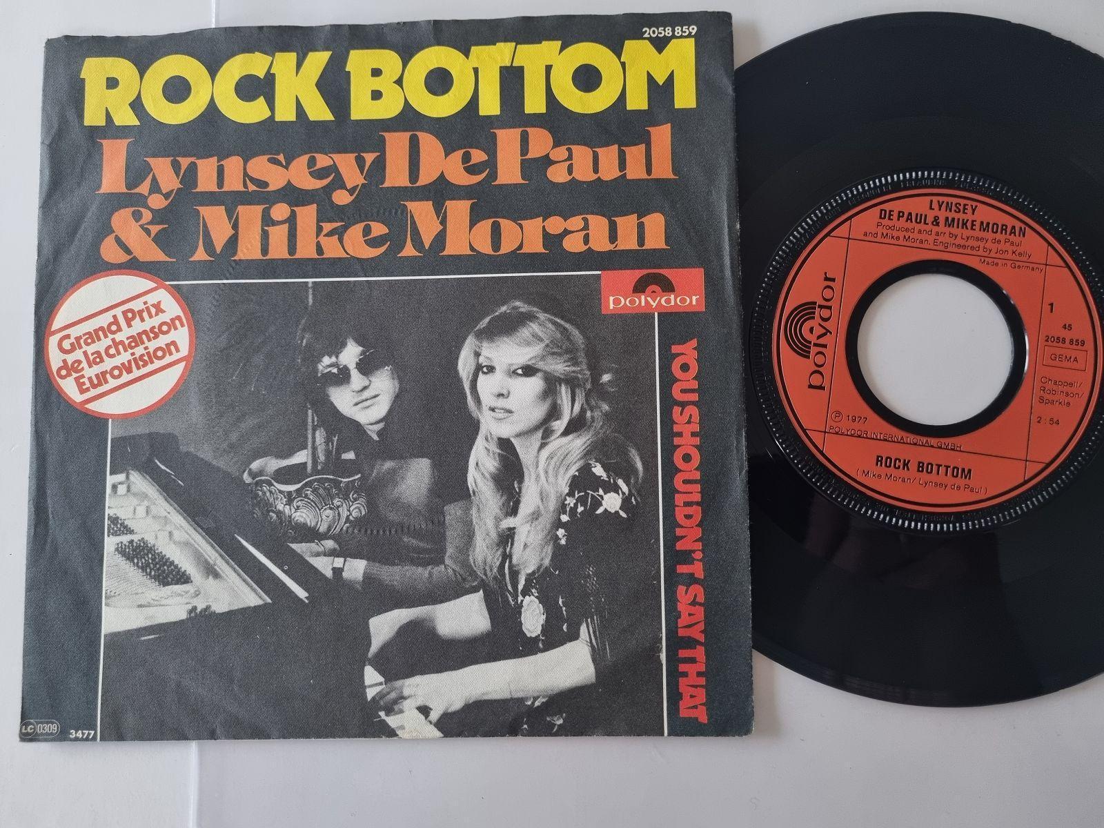 7"" Single Lynsey de Paul & Mike Moran - Rock bottom Vinyl Germany EUROVISION 197