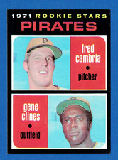 1971 Topps #27 Pittsburgh Pirates Rookie Stars NM Gene Clines RC