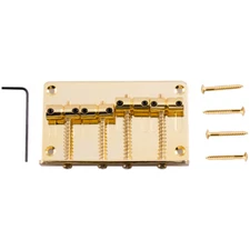 Seismic Audio Gold Bass Guitar Bridge for Fender and Bass Guitars