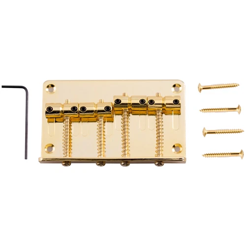 Seismic Audio Gold Bass Guitar Bridge for Fender and Bass Guitars