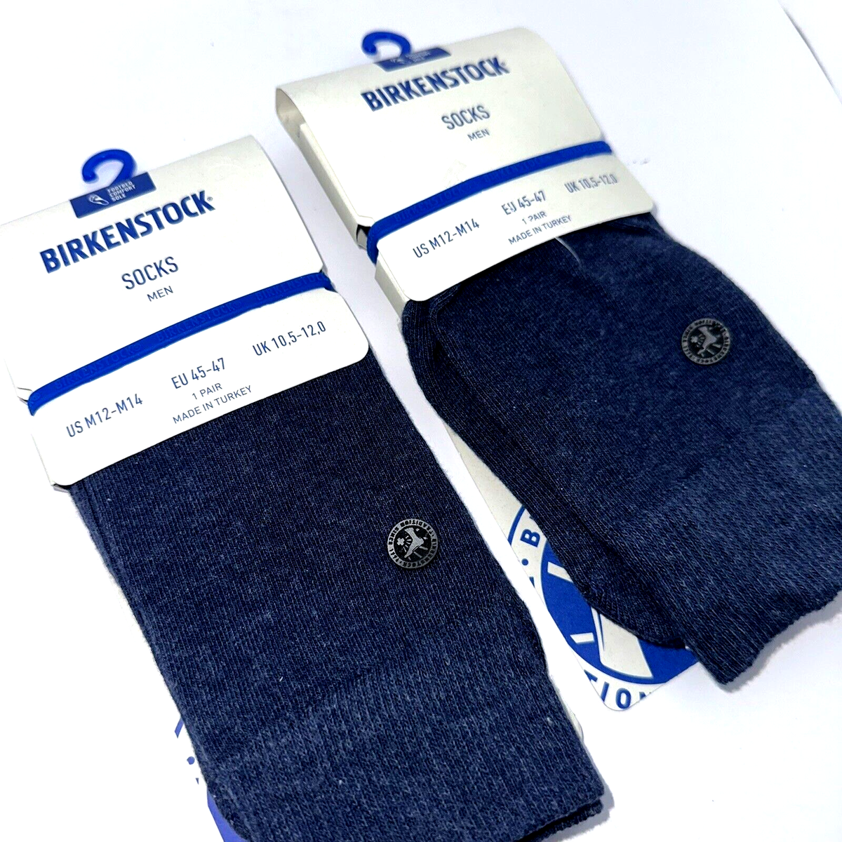 Birkenstock Men\'s Navy Socks Mens BIRKENSTOCK Twist Thick Socks in NAVY | CACTWS UK main image 2