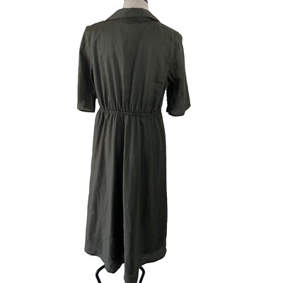 green country road dress Womens Size 14 Midi Elasticized Waist Collared Cut Out TARIFFUPDATE:ROUND_2_2025-04-18