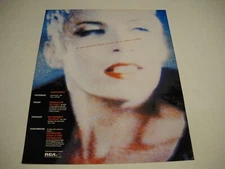 EURYTHMICS Yesterday/Today/Tonight/Tomorrow BE YOURSELF 1985 Promo Display Ad 