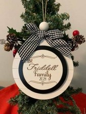 Shiplap Family Name Ornament
