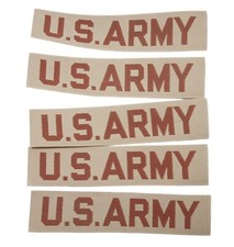 1985 Dated Lot 10 US Army Desert Tan Camouflage Name Tape Patches