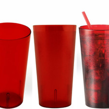 32 Oz Restaurant Break Resistant Drinking Glass Cups Plastic Tumblers Set of 4 
