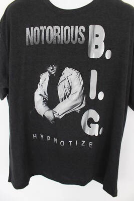 NOTORIOUS B.I.G. BIGGIE SMALLS HYPNOTIZE CHARCOAL S/S T-SHIRT SZ: 3XL 3X NWT