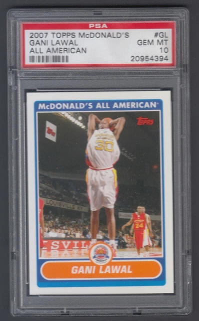 2007 Topps McDonalds Gani Lawal Rookie PSA 10 GEM MINT RARE TRUE ROOKIE POP 1